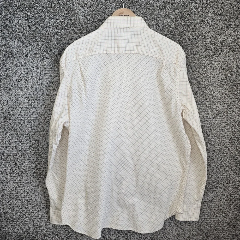 Banana Republic Shirt Mens Large 16-16.5 Button Up Slim Fit Yellow‎ Long Sleeve